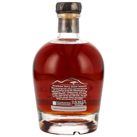 Ondjaba The Namibian Whisky - Whisky triple grain enrichi en fût de chenin et finition style sherry