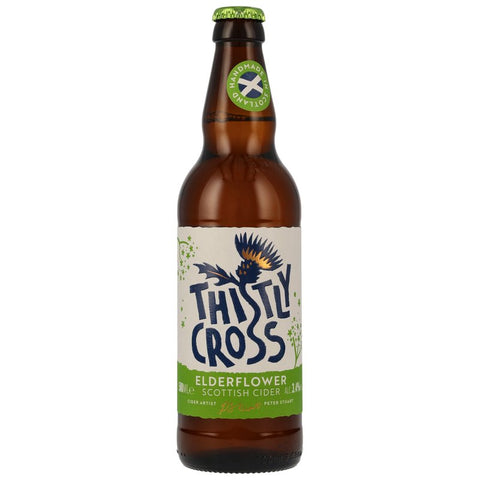 Carton de 8 bouteilles de 0,5 litre = 4 litres ! Thistly Cross – Cidre à la fleur de sureau