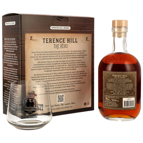 Terence Hill The Hero Voll auf die Nuss Haselnusslikör + Glas