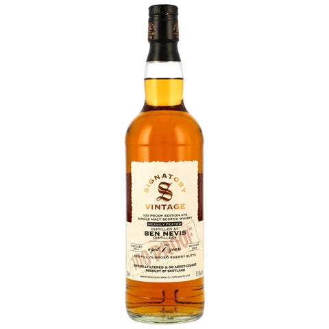 Ben Nevis 2019/2026 - 7 y.o. - 2nd Fill Oloroso Sherry Butts - Signatory 100 PROOF Edition #75