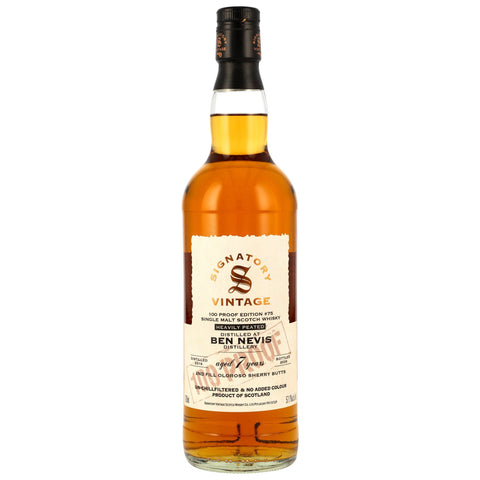 Ben Nevis Heavily Peated 2019/2026 - 7 y.o. - 2nd Fill Oloroso Sherry Butts - Signatory 100 PROOF Edition #75