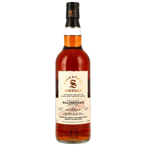 Balmenach 2016/2026 - 10 y.o. - 1st Fill Oloroso Sherry Butts Finish - Signatory 100 PROOF Edition #79