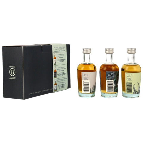 Nc'nean Organic Single Malt Whisky - Miniatur Geschenk Set 3x0,05l