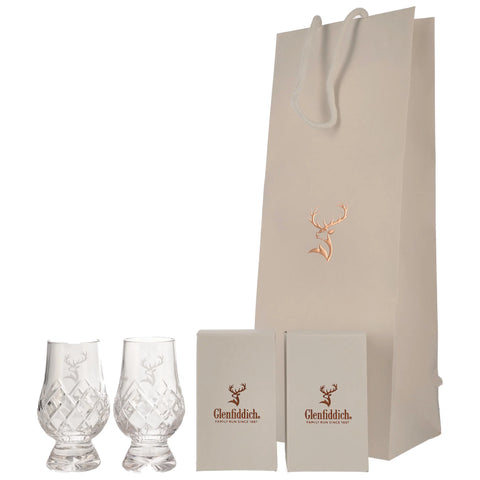Glenfiddich Glencairn Crystal Cut Gläser (2 Stück) in Geschenktüte