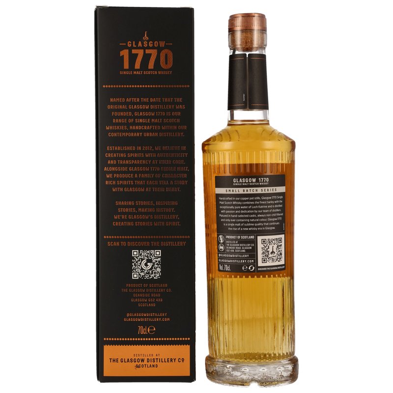 1770 Glasgow 2018/2023 - 5 y.o. - Single Malt Scotch Whisky - Triple Distilled Cognac Cask Finish