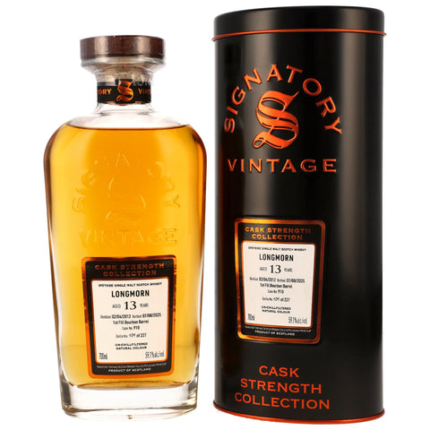 Longmorn 2012/2025 - 13 y.o. - 1st Fill Bourbon Barrel #910 - Sig CS