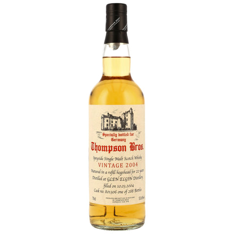 Glen Elgin 2004/2026 - 22 y.o. - Refill Hogshead #801306 -Thompson Bros. German Exclusive