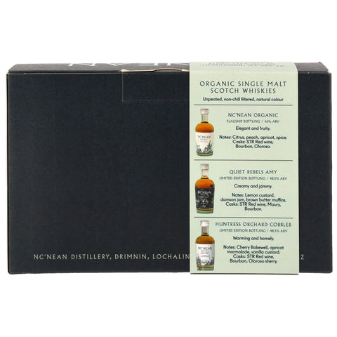Nc'nean Organic Single Malt Whisky - Miniatur Geschenk Set 3x0,05l