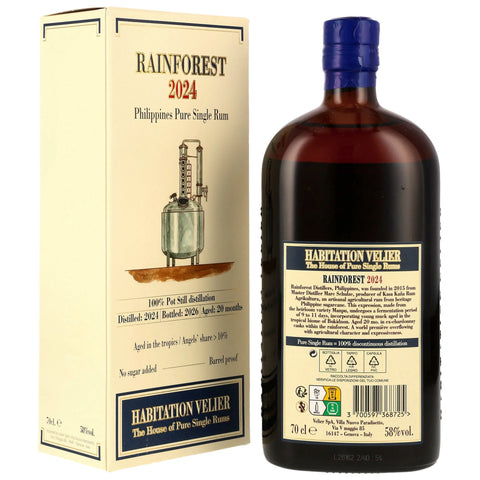 Rainforest 2024/2026 - Philippines Pure Single Rum - Ex-Chardonnay Casks - Habitation Velier