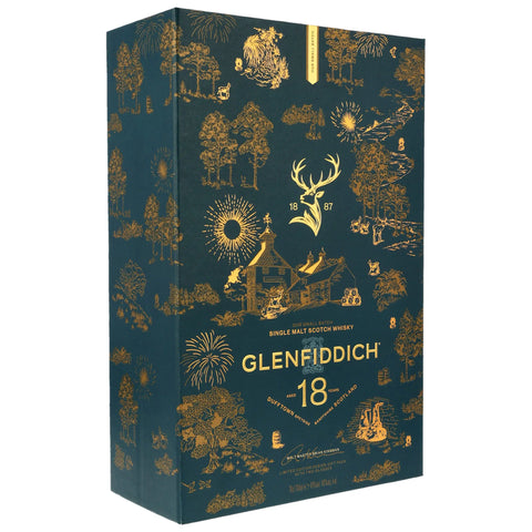 Glenfiddich 18 y.o. Limited Design 2026 mit 2 x Glencairn Glas