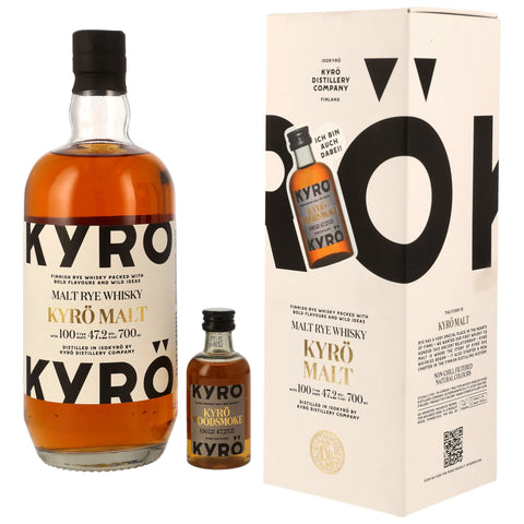 Kyrö Malt Rye Whisky - in GP plus Kyrö Woodsmoke Mini (50 ml - 47,2%)