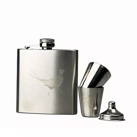 Flachmann-Set „Fasan“ – Für Jäger, Naturliebhaber & stilvolle Geniesser