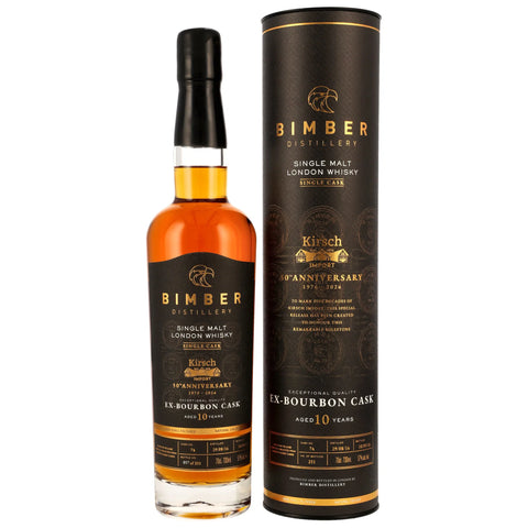 Bimber 2016/2026 - 10 y.o. - Single Malt London Whisky - Ex-Bourbon Cask #74 - 50th Anniversary Kirsch Import