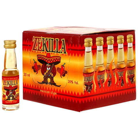 Zekilla Likör mit Zimt und Chilli Partybox 25x0,02l - Abgabe nur als VE