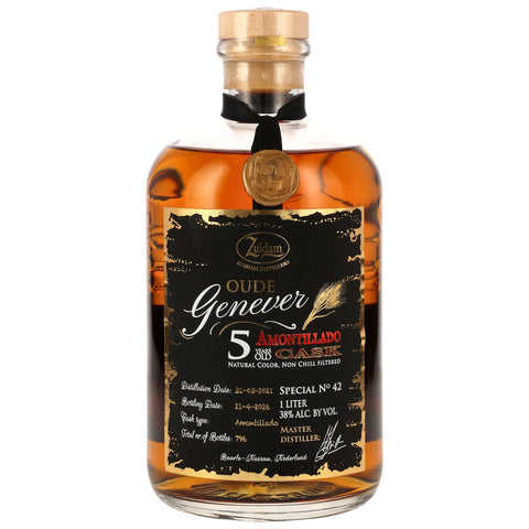 Zuidam Oude Genever 2021/2026 - 5 y.o. - Amontillado Cask Special No 42 - LITER