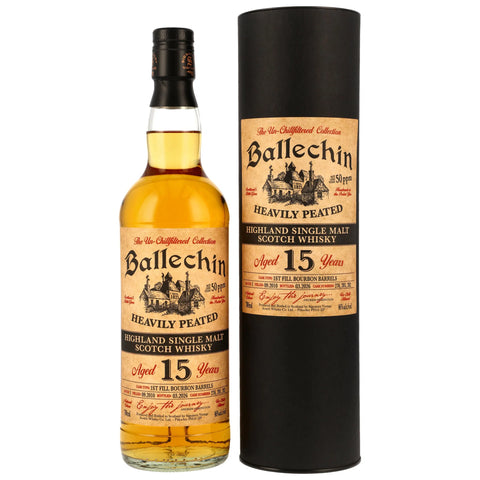 Ballechin 15 y.o. - Heavily Peated - 1st Fill Bourbon Barrels - Sig un-chill