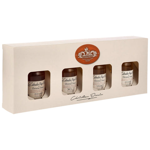Christian Drouin Calvados Tasting Set 4x0,05l (Hors d'age, Reserve, VSOP,XO)