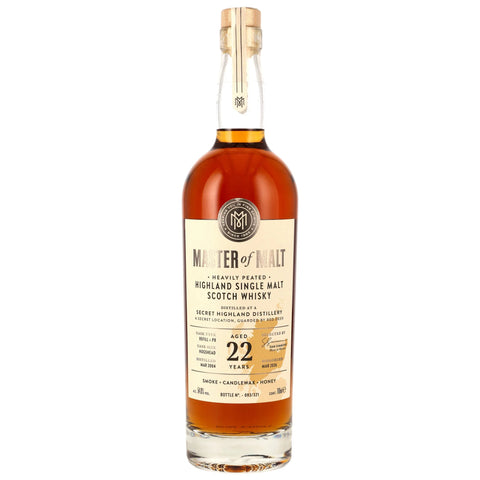 Secret Highland Distillery 2004/2026 - 22 y.o. - Heavily Peated Refill PX Hogshead - Master of Malt