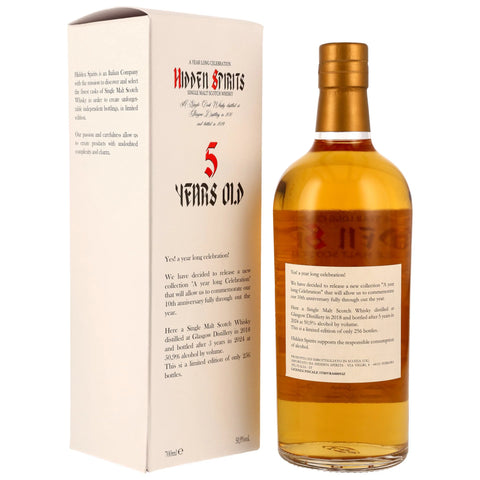 Glasgow Distillery 2018/2024 - 5 y.o. - Cask #GL1824 - Hidden Spirits