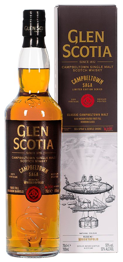 Glen Scotia Campbeltown Saga No. 1 Whiskyopolis – Vintage 2011 Medium Peated