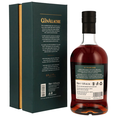 GlenAllachie 21 y.o. Single Malt - Batch 7 - PX & Oloroso Sherry Casks