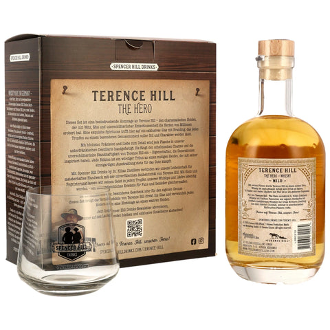 Terence Hill The Hero Whisky + Glas