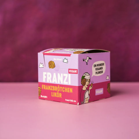 Franzi Franzbrötchenlikör Vegan Miniaturbox - VPE: 16x0,02