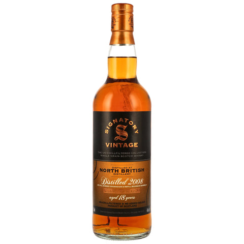 North British 2008/2026 - 18 y.o. - Single Grain 1st Fill Sherry & Refill Bourbon Casks - Sig un-chill