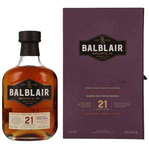 Balblair 21 ans - Fût Oloroso