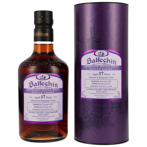 Ballechin 17 ans - Ex-fût de vin de Bourgogne n° 327-334