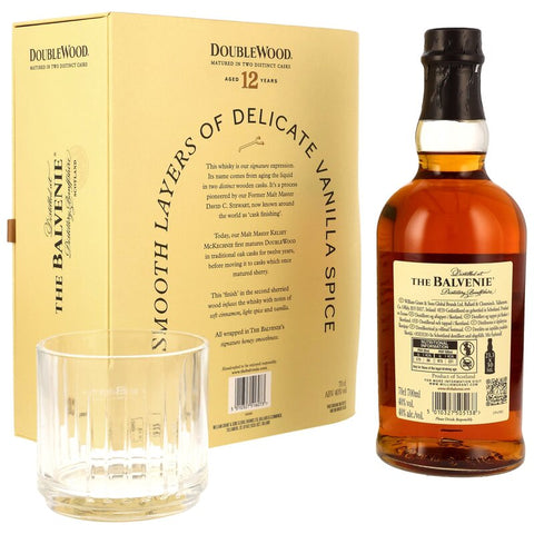 Balvenie 12 y.o. Double Wood + Glas (Tumbler) Neue Ausstattung