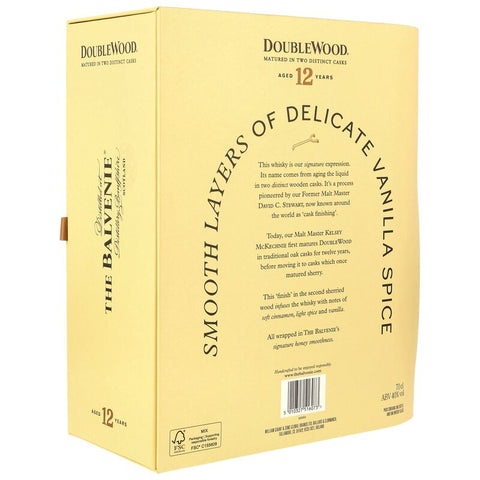 Balvenie 12 y.o. Double Wood + Glas (Tumbler) Neue Ausstattung