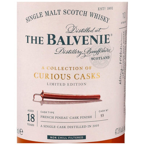 Balvenie 2005 - 18 ans - Pineau français Cask #53 Curious Casks