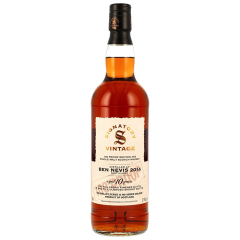 Ben Nevis 2014/2025 - 10  y.o. - Signatory 100 PROOF Edition #63