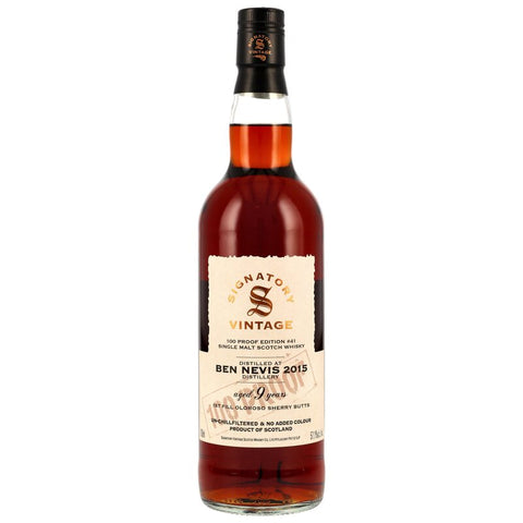 Ben Nevis 2015/2025 - 9 y.o. - Signatory 100 PROOF Edition #41