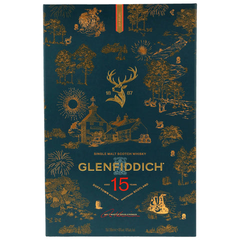 Glenfiddich 15 y.o. Solera + Glenfiddich 18 y.o. Mini und Tumbler