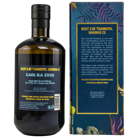 Caol Ila 2008/2023 - 14 y.o. - Single Cask #310760 - Rest & Be Thankful