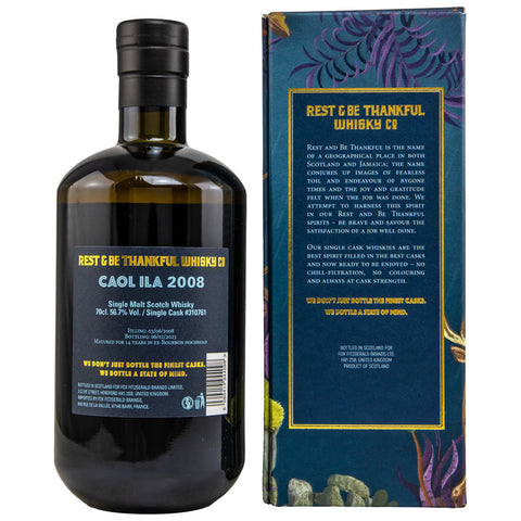 Caol Ila 2008/2023 - 14 yo - Single Cask #310761 - Rest &amp; Be Thankful