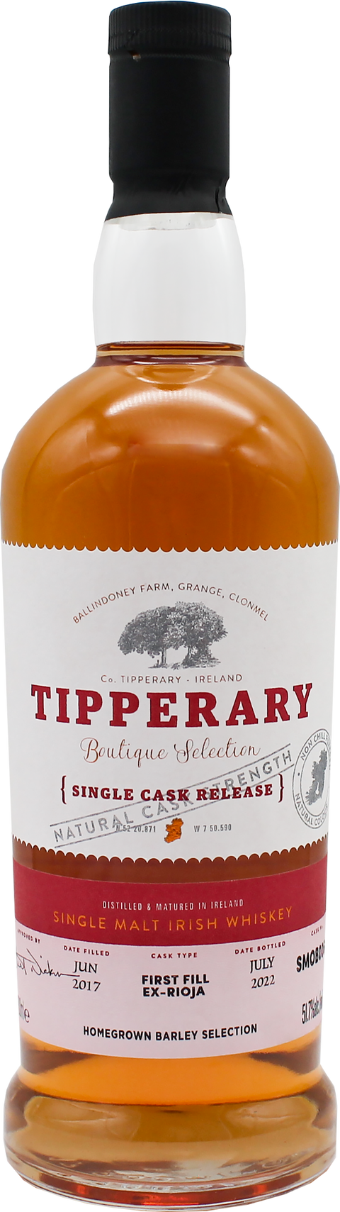Tipperary Vintage 2017 Single Cask Homegrown Barley