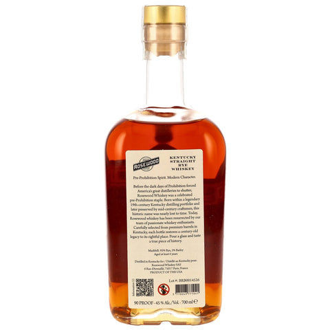 Rosewood Kentucky Straight Rye Whiskey Small Batch