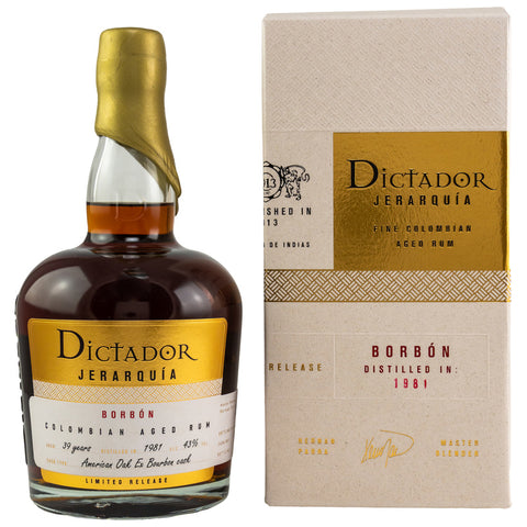 Dictador Jerarquia Bourbon Casks 1981/2020 - 39 ans