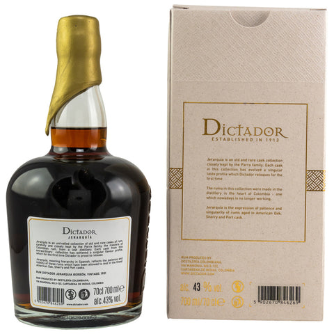 Dictador Jerarquia Bourbon Casks 1981/2020 - 39 ans