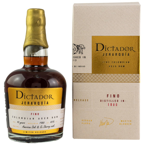 Dictador Jerarquia Fino Sherry Casks 1980/2020 - 40 yo