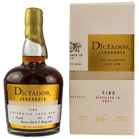 Dictador Jerarquia Fino Sherry Casks 1981/2020 - 39 yo