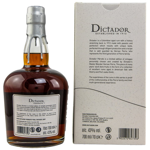 Dictador Parrafo 2007/2022 - 15 yo - Fine