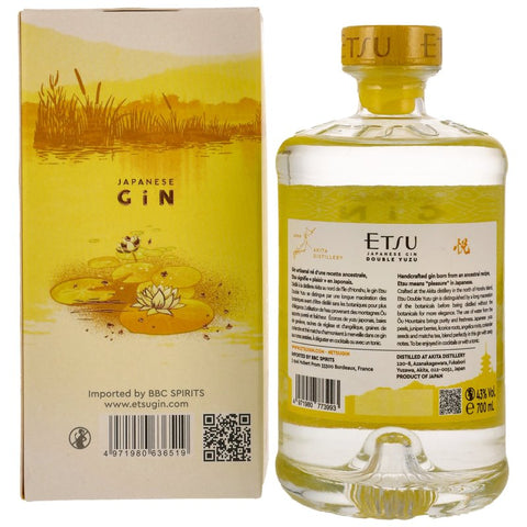 Etsu Double Yuzu Japanese Gin New Equipment