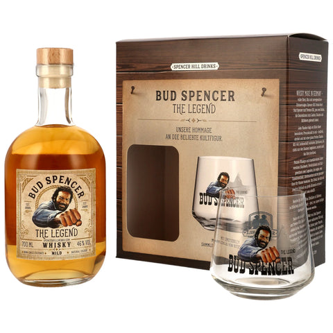 Bud Spencer The Legend Whisky - Mild + Glas (Spencerhilldrinks)