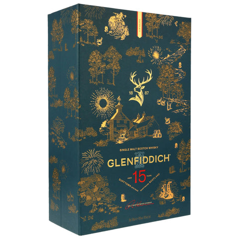 Glenfiddich 15 y.o. Solera + Glenfiddich 18 y.o. Mini und Tumbler