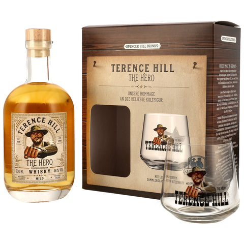 Terence Hill The Hero Whisky + Glas