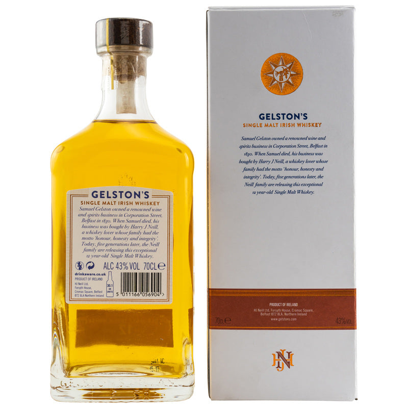 Gelstons 12 y.o. Single Malt Irish Whiskey Rum Finish